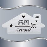 Pločica za vrata Dve sove - Slika 2