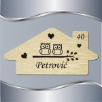 Pločica za vrata Dve sove