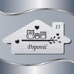 Pločica za vrata Tri sove