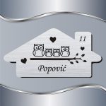 Pločica za vrata Četiri sove - Slika 2