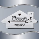 Pločica za vrata Pet sova