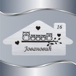Pločica za vrata Pet sova - Slika 2
