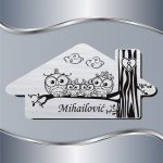 Pločica za vrata Par sova sa dve ćerke - Slika 2