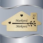 Pločica za vrata Grančica - za dva prezimena