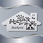 Pločica za vrata Ptičice na grani