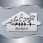 Pločica za vrata Ptice na žici - Slika 2