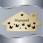 Pločica za vrata Srca i leptirići - Slika 4