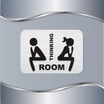 Toalet pločica Thinking room - man and woman