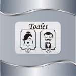 Toalet pločica Muški i ženski toalet