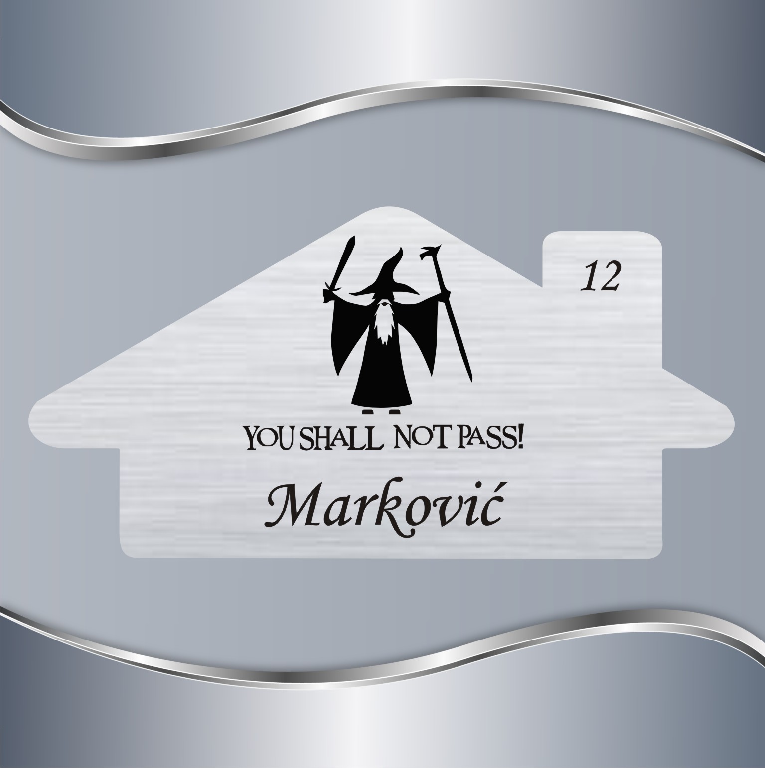 66.10.1-Plocica-za-vrata-Lord-of-the-Rings-You-shall-not-pass Pločica za vrata Lord of the Rings - You shall not pass - Slika 1