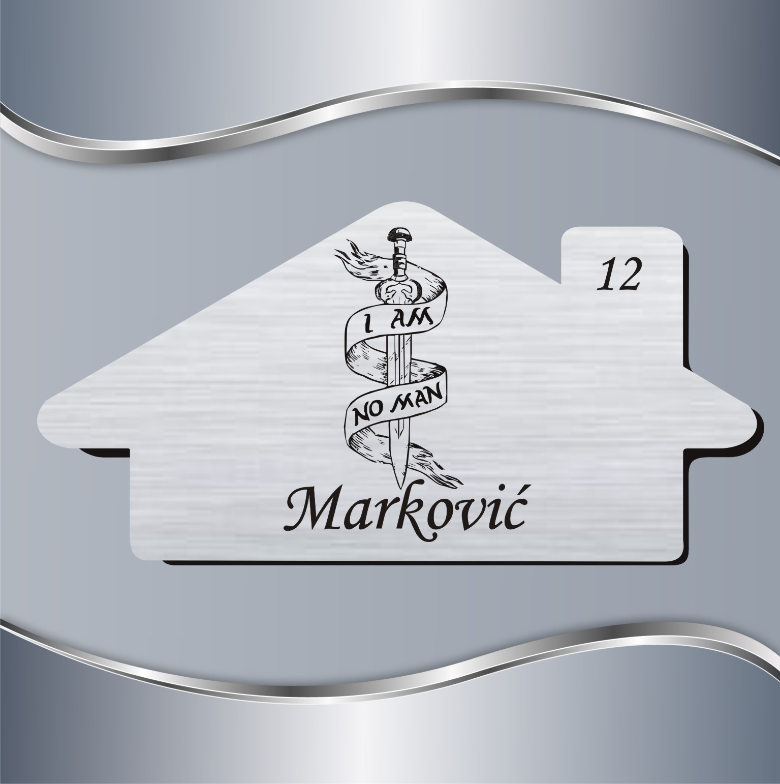 66.14.1-PZV-LOR-Sword Pločica za vrata Lord of the Rings Sword - Slika 1