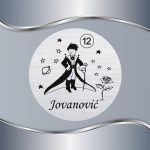 Okrugla pločica za vrata Mali princ i ruža