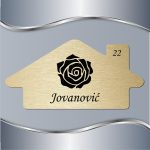 Pločica za vrata Floral 02