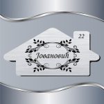 Pločica za vrata Floral 06 - Slika 3