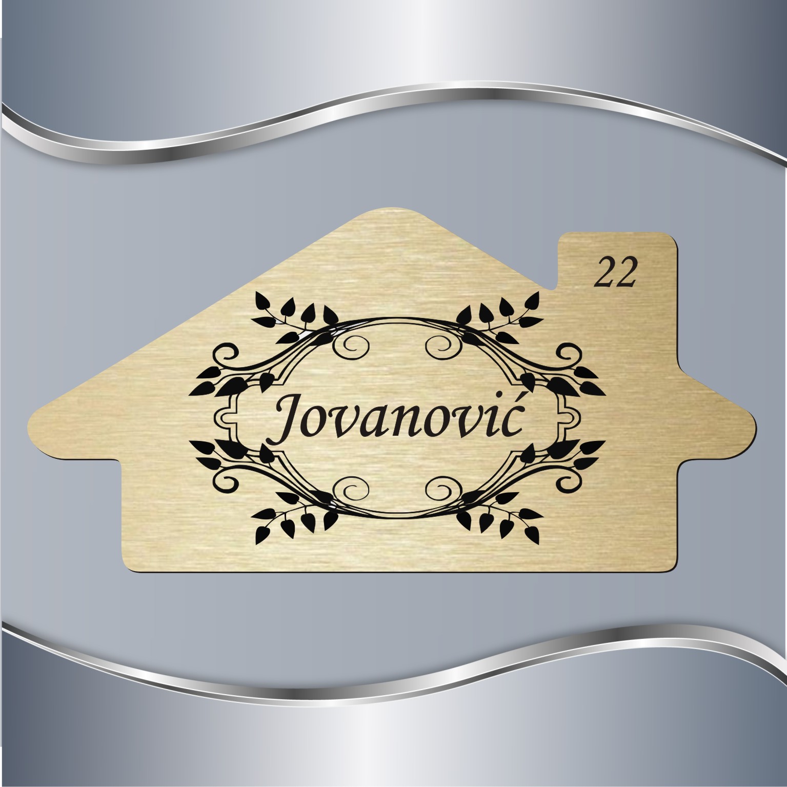 78.15.3-PZV-Floral-06 Pločica za vrata Floral 06 - Slika 1