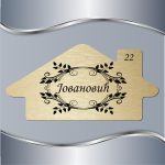 Pločica za vrata Floral 06 - Slika 4
