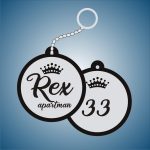 Dvostrani premium privezak za apartmane Basic circle - Slika 2