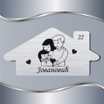 Pločica za vrata Roditelji sa jednim detetom - Slika 3