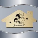 Pločica za vrata Roditelji sa jednim detetom - Slika 4