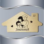 Pločica za vrata Roditelji sa jednim detetom