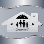 Pločica za vrata Porodica pod kišobranom