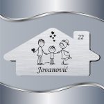 Pločica za vrata Roditelji sa sinom