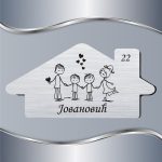 Pločica za vrata Roditelji sa 2 sina - Slika 2