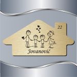 Pločica za vrata Roditelji sa 2 sina - Slika 3