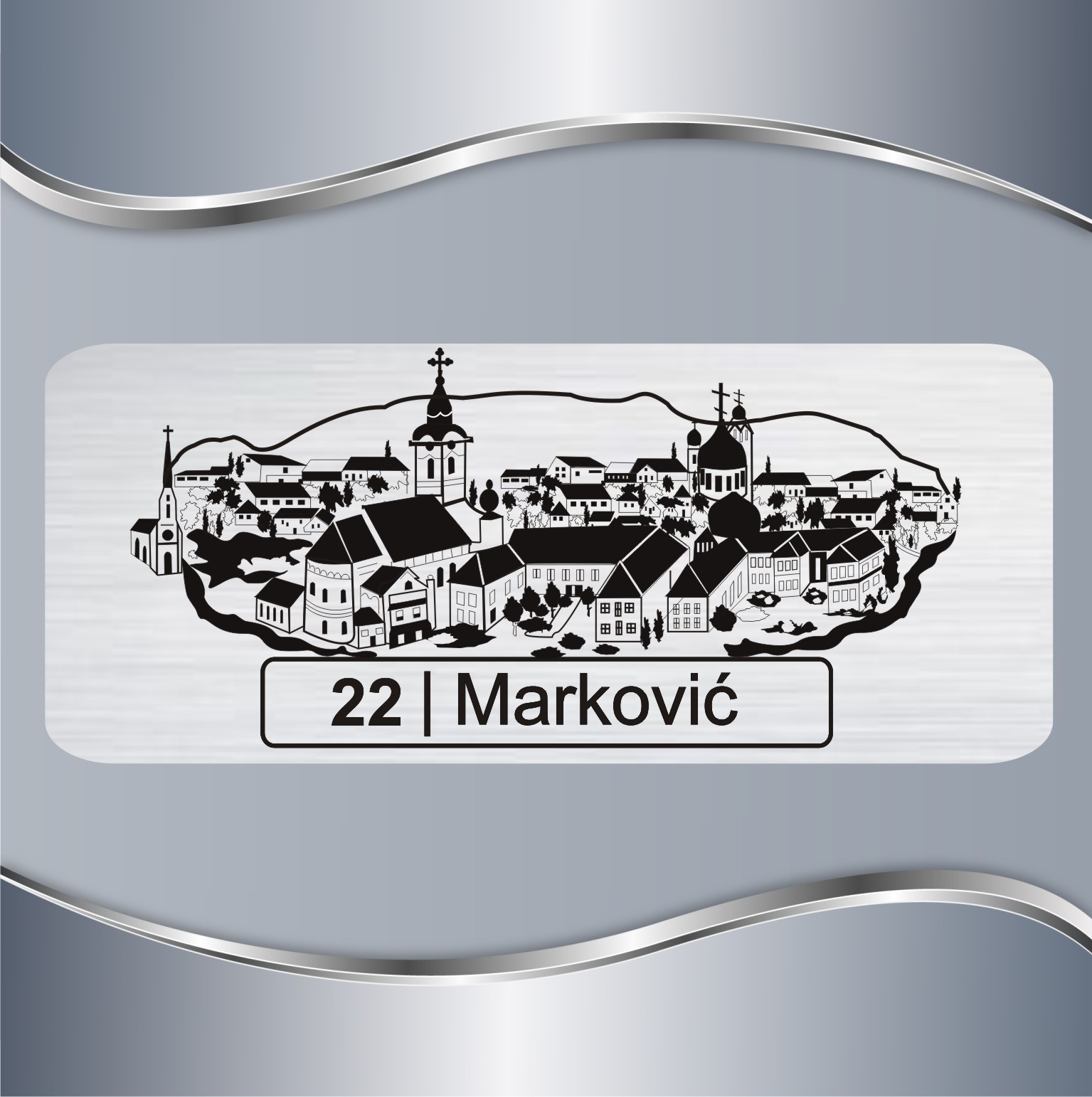 03.70.1-Bela-Crkva Pločica za vrata Bela Crkva - Slika 1
