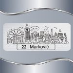 Pločica za vrata London panorama - Slika 3