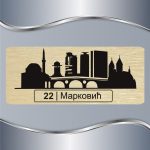 Pločica za vrata Sarajevo panorama sa mostom - Slika 4