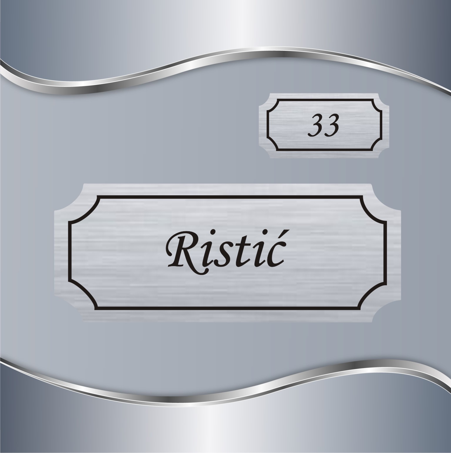 05.04.1-Komplet-Classic Komplet pločica i broj za vrata Classic - Slika 1