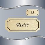 Komplet pločica i broj za vrata Classic - Slika 3