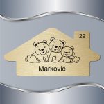Pločica za vrata Tri mede - Slika 3