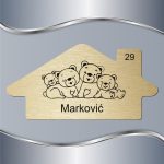 Pločica za vrata Četiri mede - Slika 4