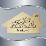 Pločica za vrata Pet meda - Slika 3