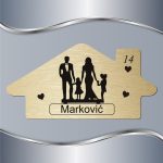 Pločica za vrata Siluete - Mama i tata sa dve devojčice - Slika 3