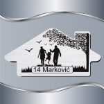Pločica za vrata Siluete - Roditelji sa ćerkom - Slika 2