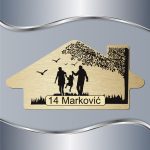 Pločica za vrata Siluete - Roditelji sa ćerkom - Slika 4