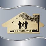 Pločica za vrata Siluete - Roditelji sa sinom - Slika 3