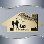 Pločica za vrata Siluete - Par sa motorom - Slika 3