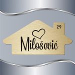 Pločica za vrata Heart