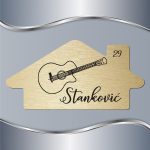 Pločica za vrata Gitara