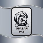 Tabla Čuvaj se psa - Bišon - Slika 2