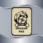 Tabla Čuvaj se psa - Bišon - Slika 3