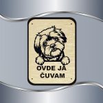 Tabla Čuvaj se psa - Bišon