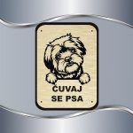 Tabla Čuvaj se psa - Bišon - Slika 6