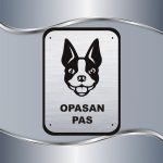 Tabla Čuvaj se psa - Boston terijer - Slika 2