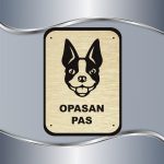 Tabla Čuvaj se psa - Boston terijer - Slika 3