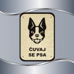 Tabla Čuvaj se psa - Boston terijer - Slika 6